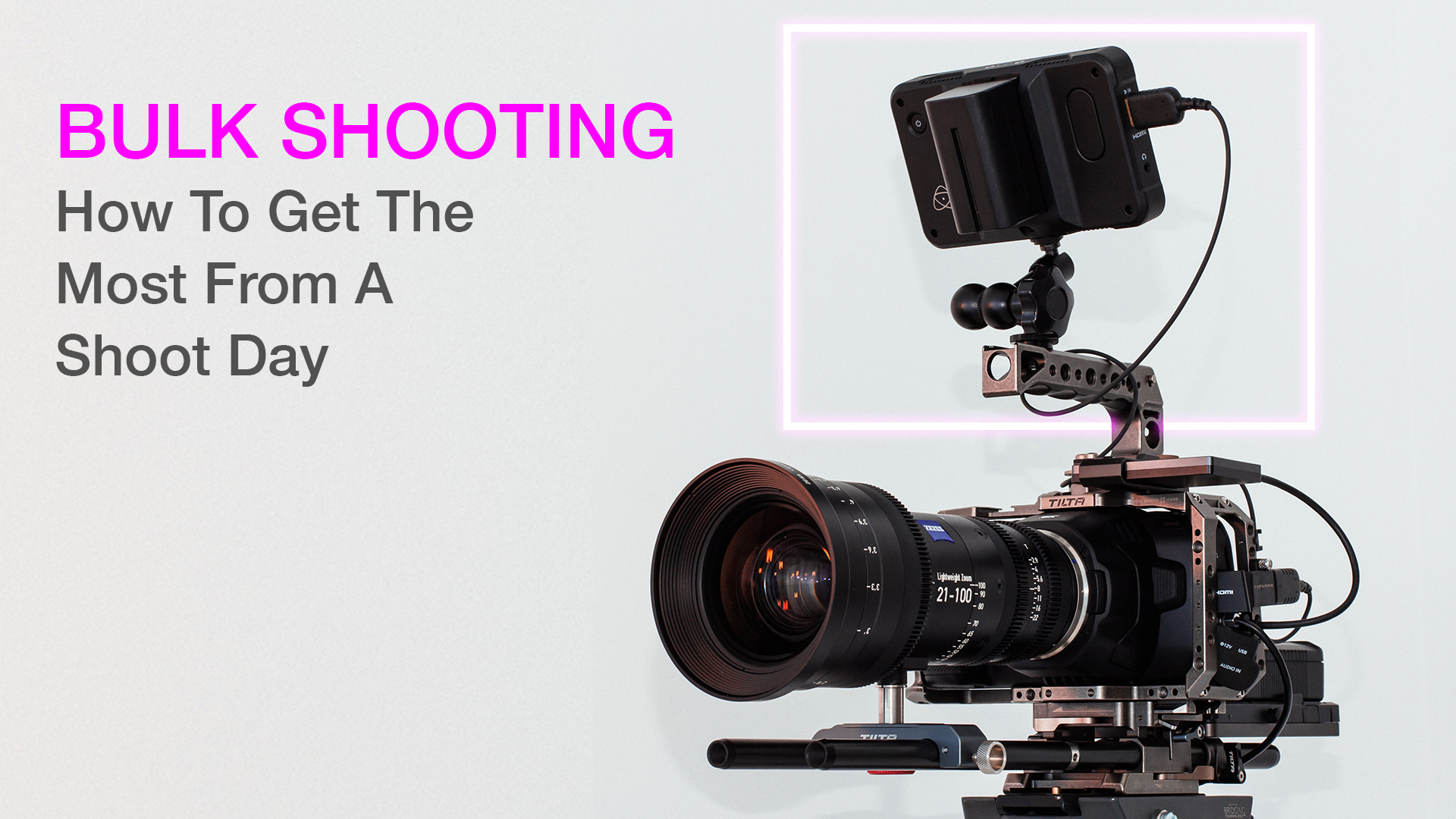 Shooting a video series