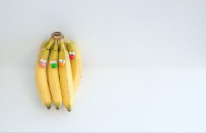Bananas with googly eyes